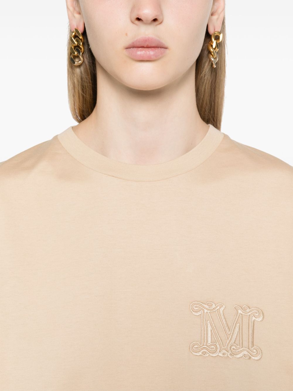 Max Mara Mango logo-embroidered T-shirt Women