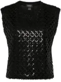 Giambattista Valli sequin-embelished tank top - Black