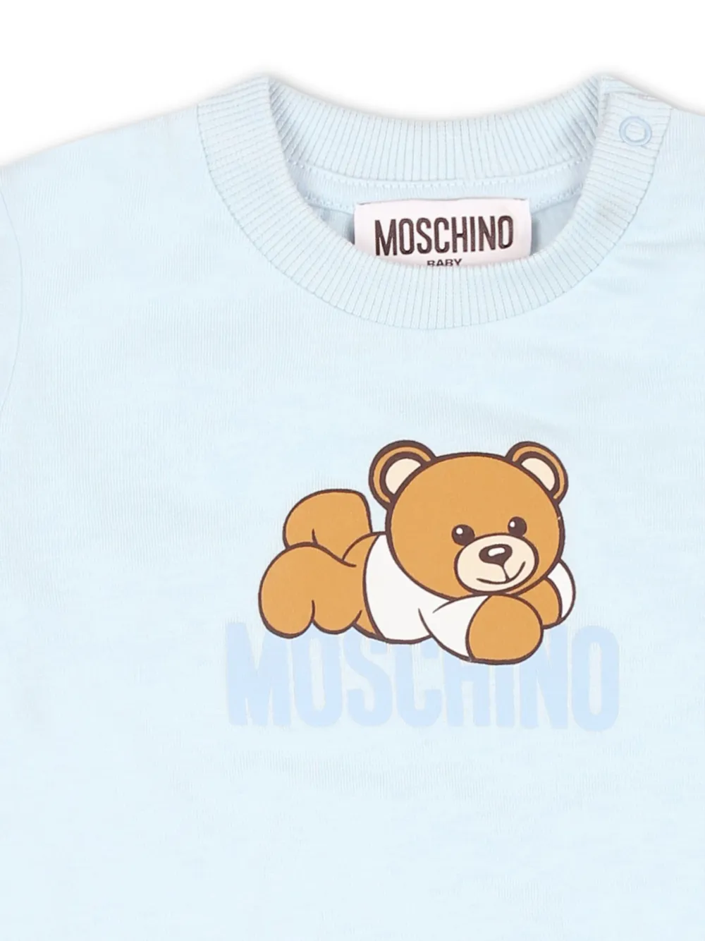 Moschino Kids T-shirt met lange mouwen Blauw