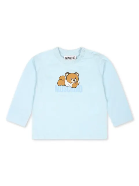Moschino Kids logo-print long-sleeve T-shirt