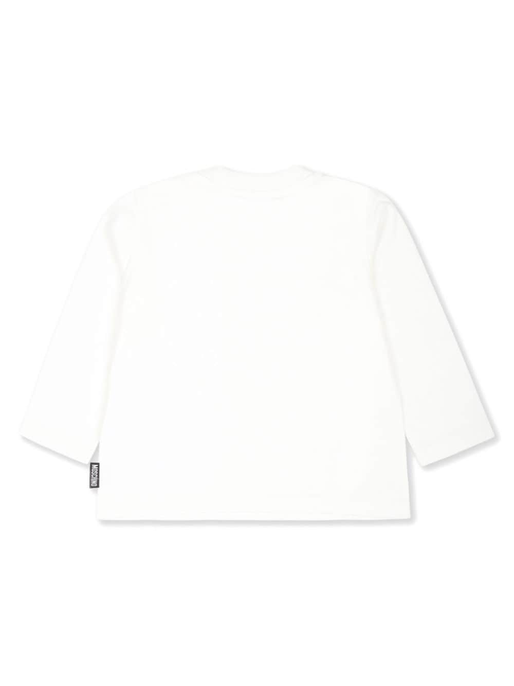 Moschino Kids T-shirt met lange mouwen - Wit