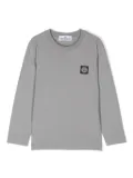 Stone Island Junior Compass-patch cotton T-shirt - Grey