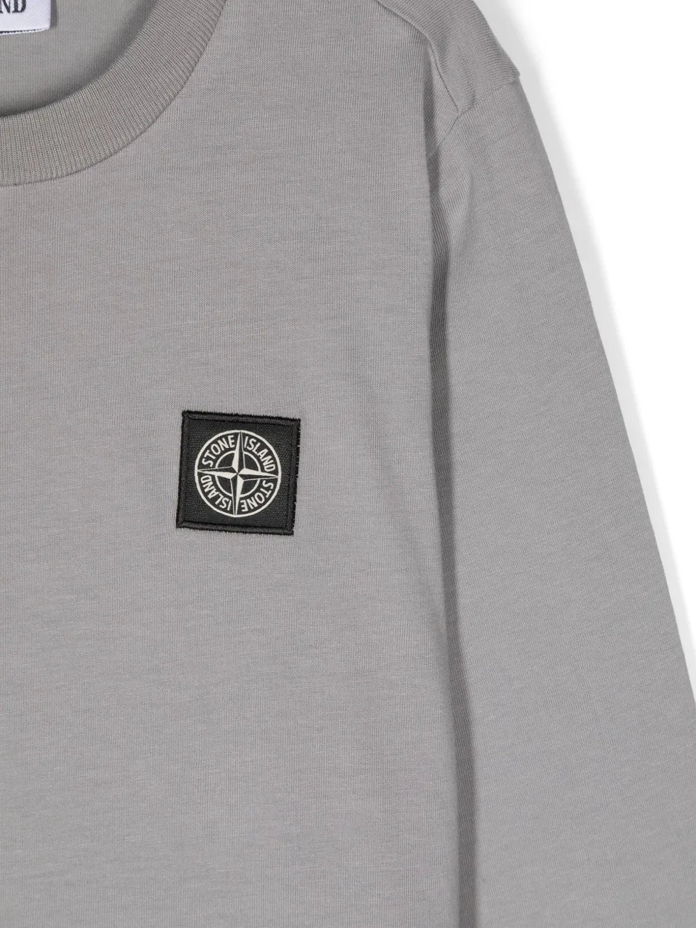Stone Island Junior T-shirt met Compass-logopatch Grijs