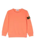 Stone Island Junior Compass-badge cotton sweatshirt - Orange