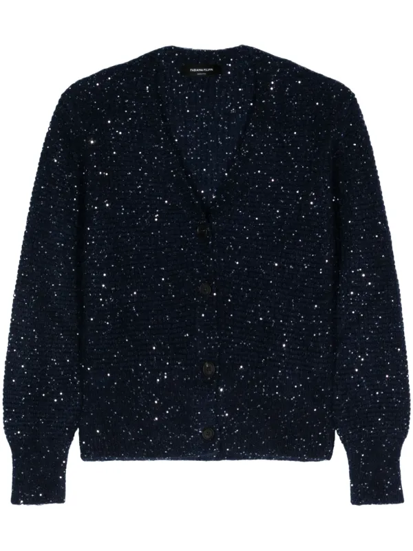 ジャケット FABIANA FILIPPI Tweed-effect yarn cardigan Tweed-effect jacket, dusty pink and citrine for Women