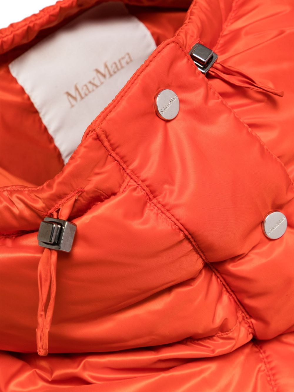 Shop 's Max Mara Button Padded Scarf In Orange