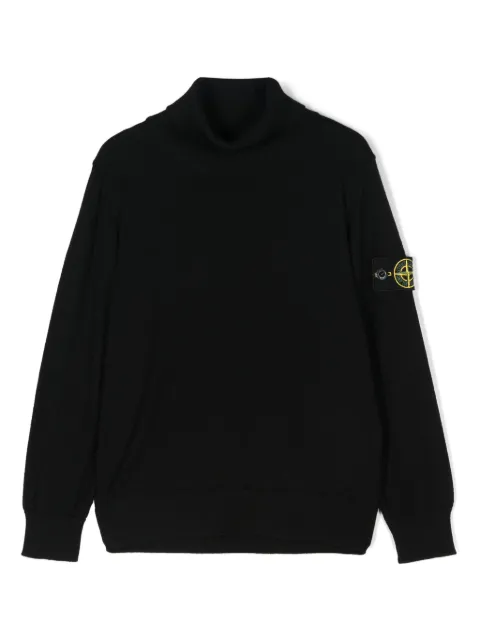 Stone Island Junior Felpa con applicazione Compass