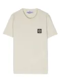 Stone Island Junior Compass-patch cotton T-shirt - Neutrals
