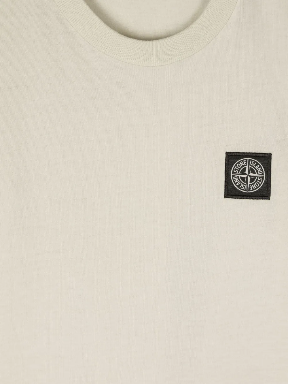 Stone Island Junior T-shirt met Compass-logopatch Beige