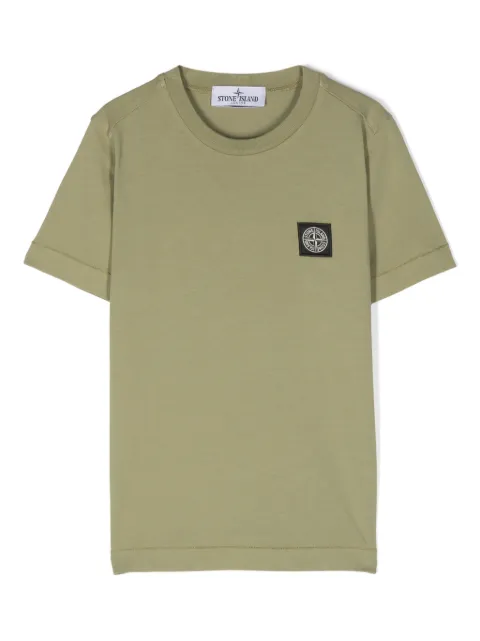Stone Island Junior Compass-patch cotton T-shirt