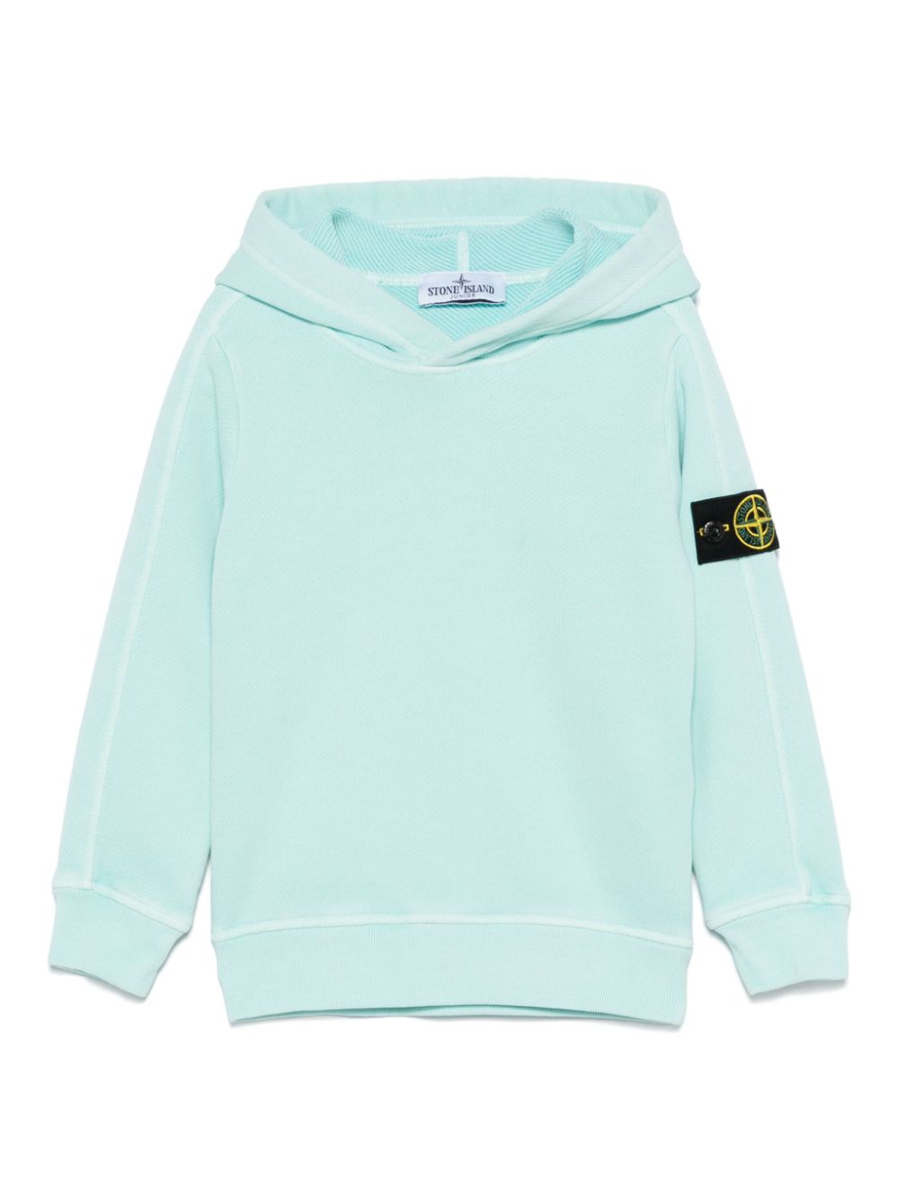 Shop Stone Island Junior Compass-badge Hoodie In Blue