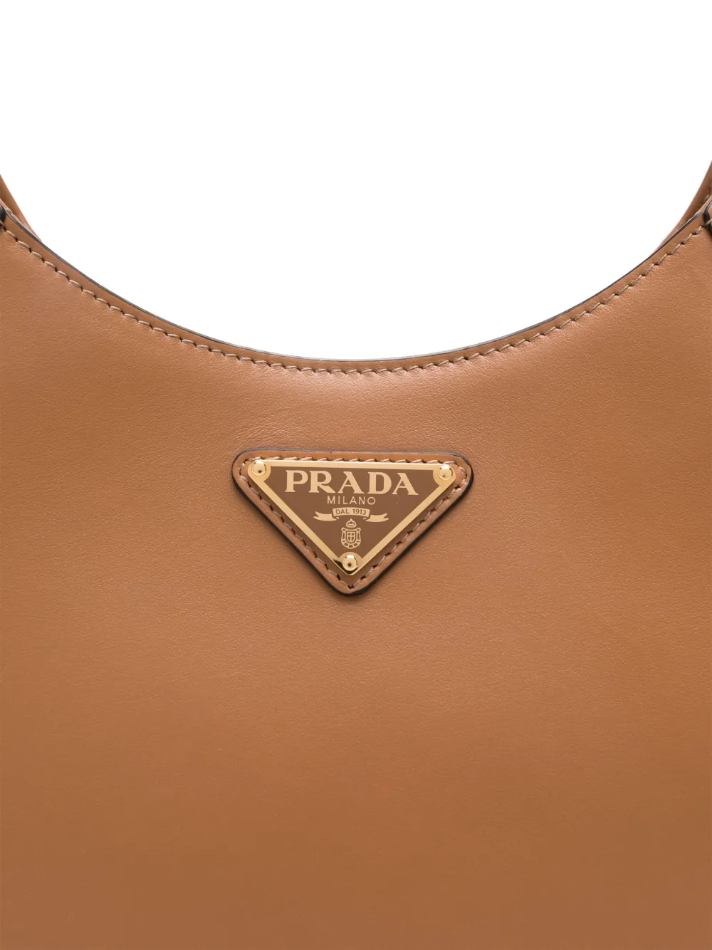 Prada City leren schoudertas Bruin