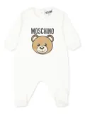 Moschino Kids teddy bear print babygrow - White