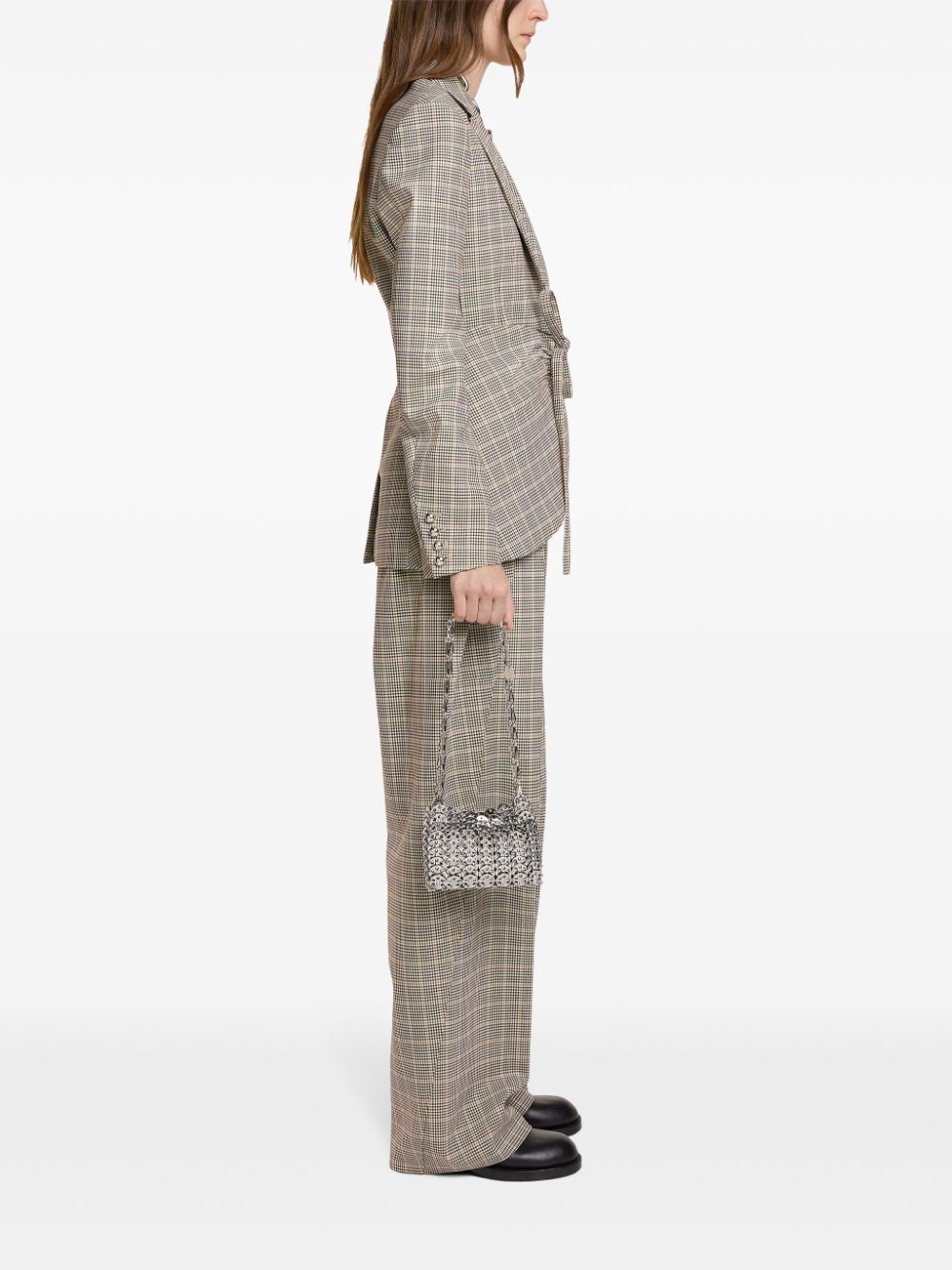 Rabanne plaid check fitted jacket Women