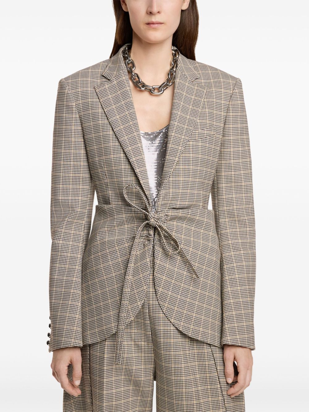 Rabanne plaid check fitted jacket Women