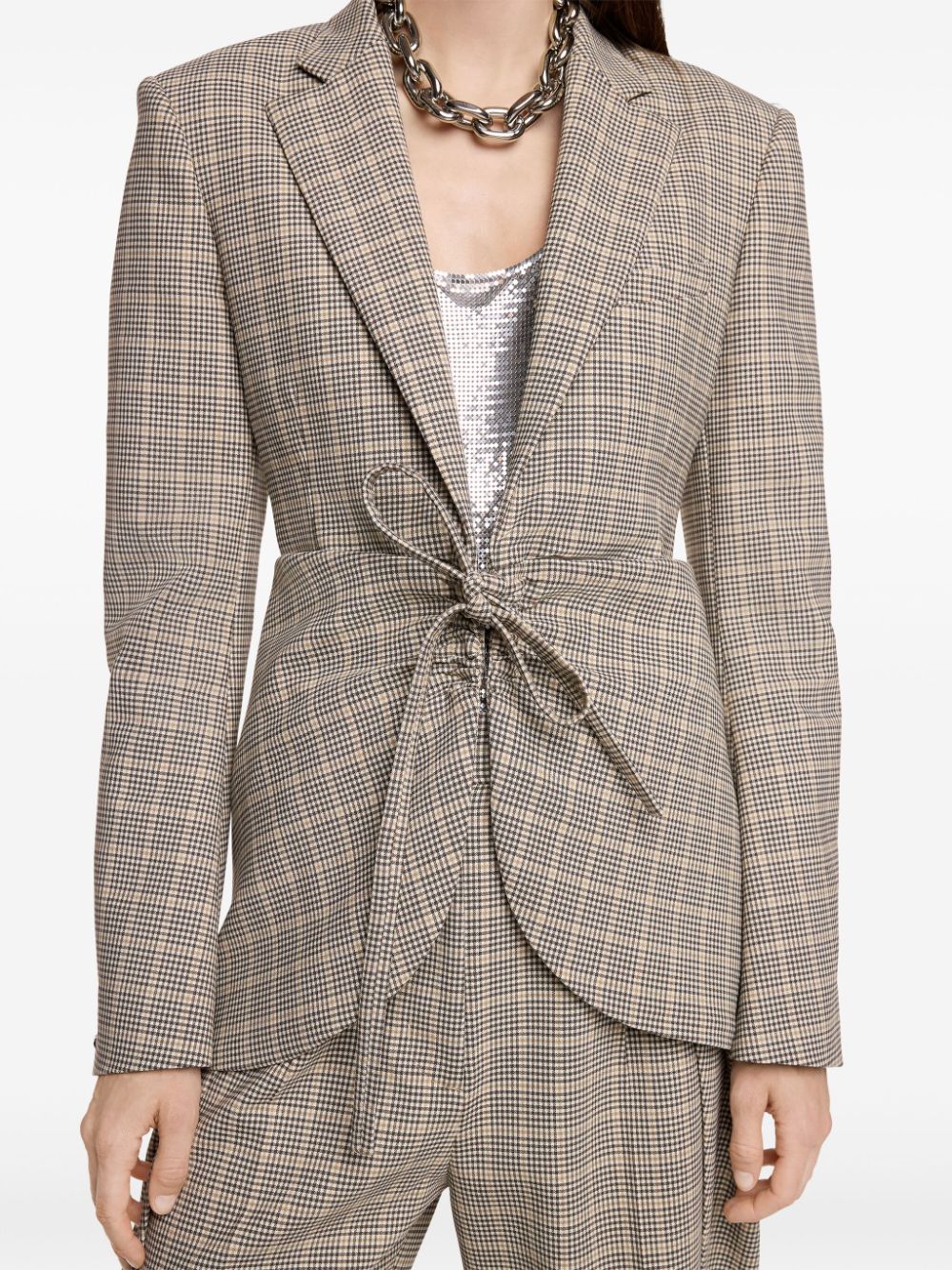 Rabanne plaid check fitted jacket Women