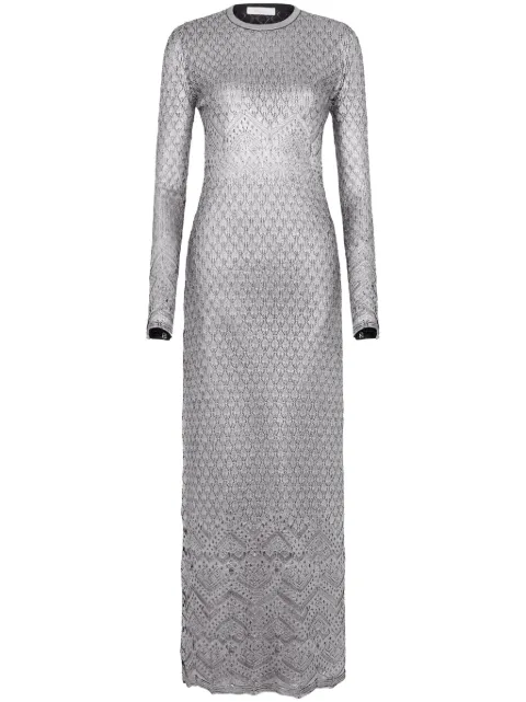 Rabanne metallic knitted maxi dress