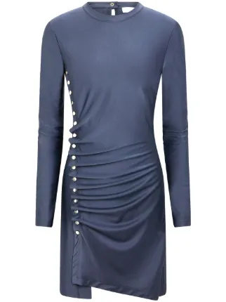 Rabanne Asymmetric T-shirt Mini Dress | Blue | FARFETCH