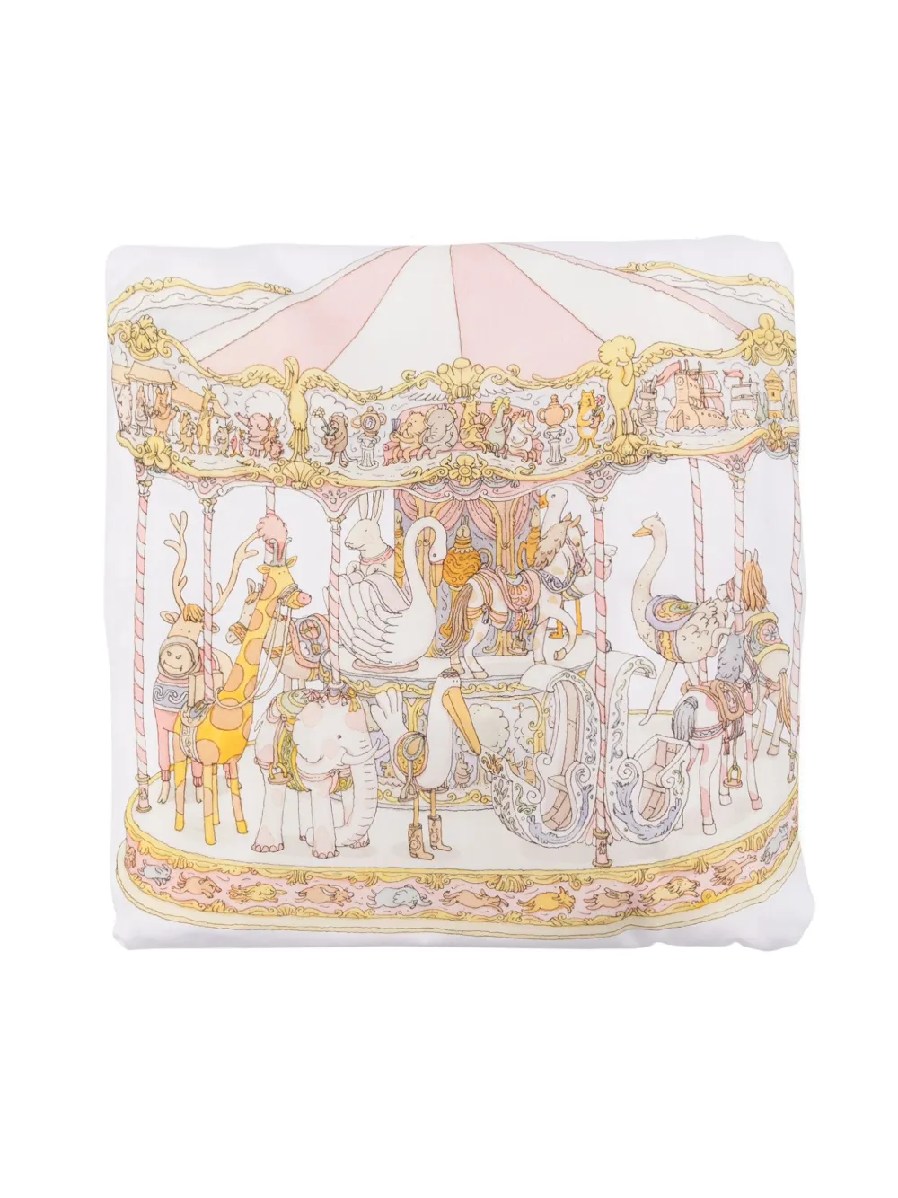 Atelier Choux Carousel-print satin sheet | White | Image 1