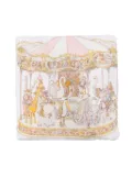 Atelier Choux Carousel-print satin sheet - White