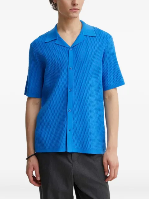 SAMSOE SAMSOE textured-effect short-sleeve shirt