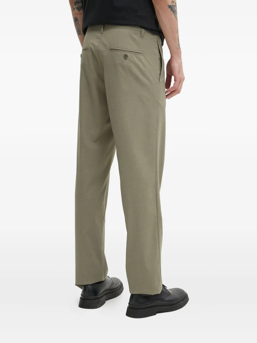 Samsoe & Samsoe Buttoned-pocket Tailored Trousers In Green