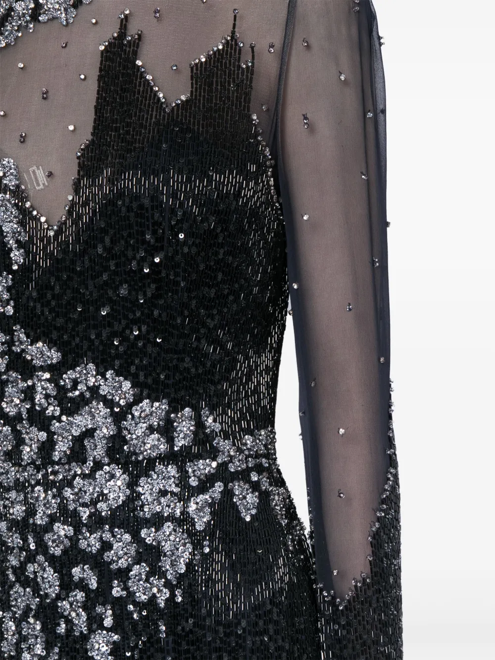Jenny Packham Starman avondjurk verfraaid met pailletten Blauw