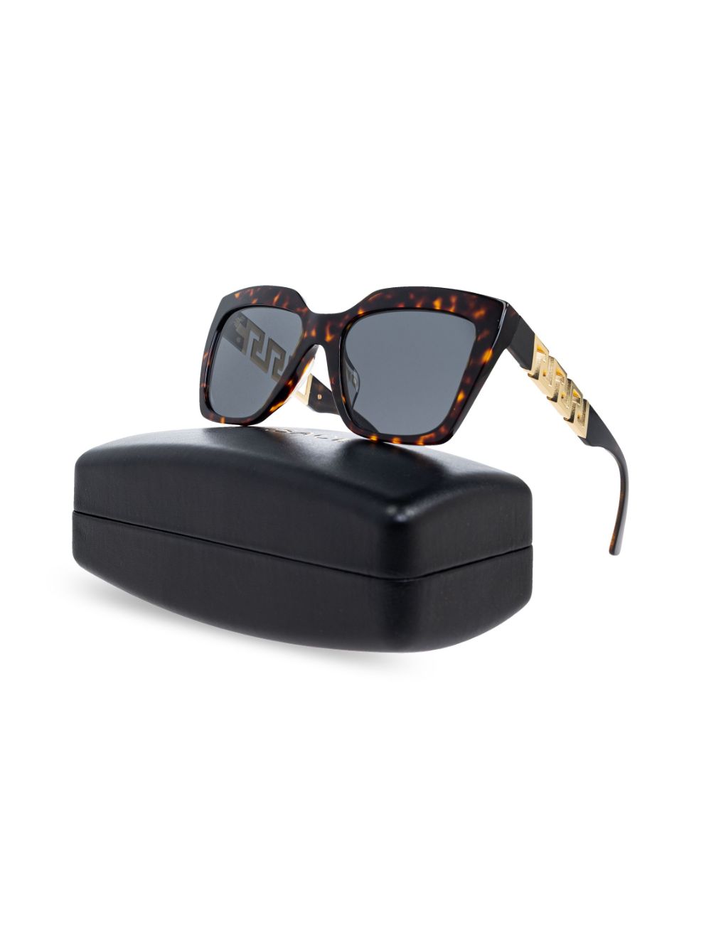 Versace Eyewear tortoiseshell-effect geometric-frame sunglasses