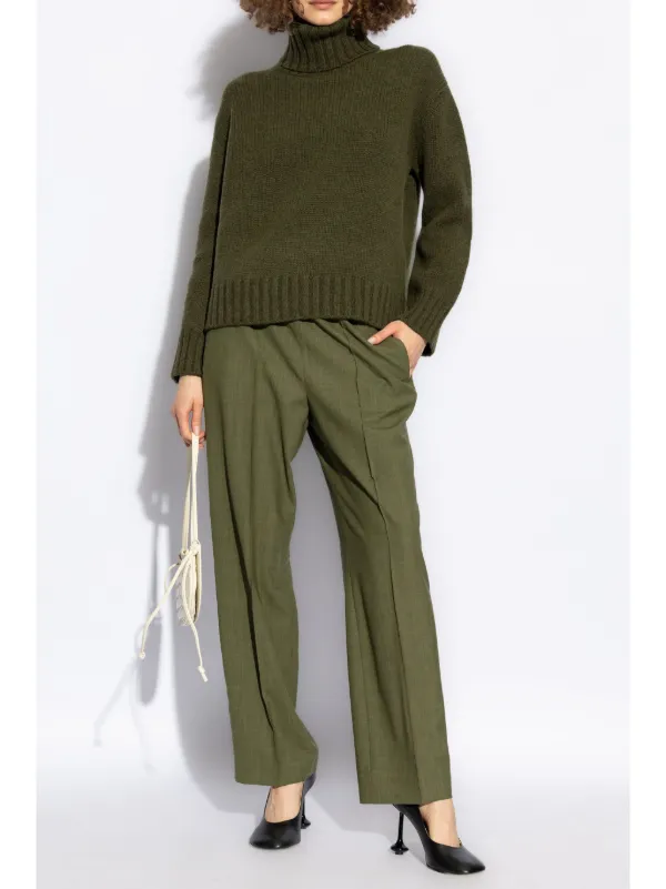 ☘️新品FABIANA FILIPPI のウールテーパンツ☘️ Fabiana Filippi Regular Tailored Trousers | Green | FARFETCH