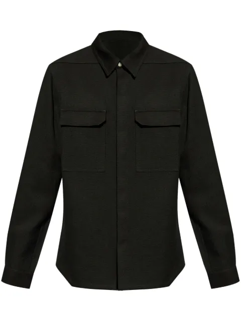 Rick Owens classic-collar virgin-wool shirt