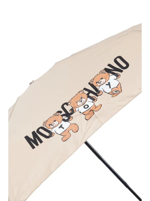 Moschino Teddy bear logo Print Compact Umbrella Neutrals FARFETCH HK