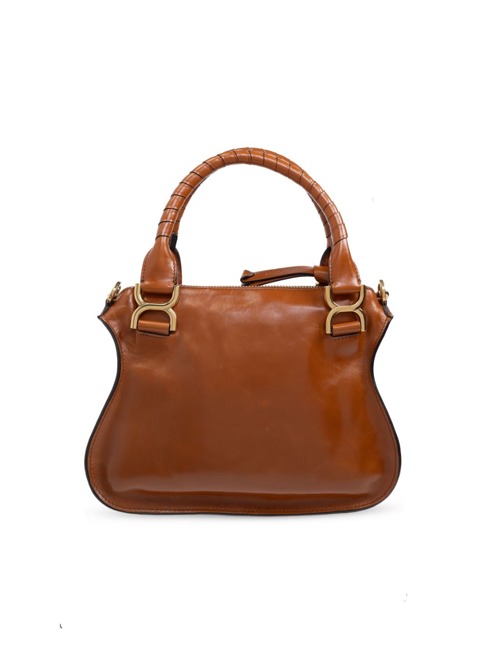 Shop Chloé Leather Tote Bag In Brown