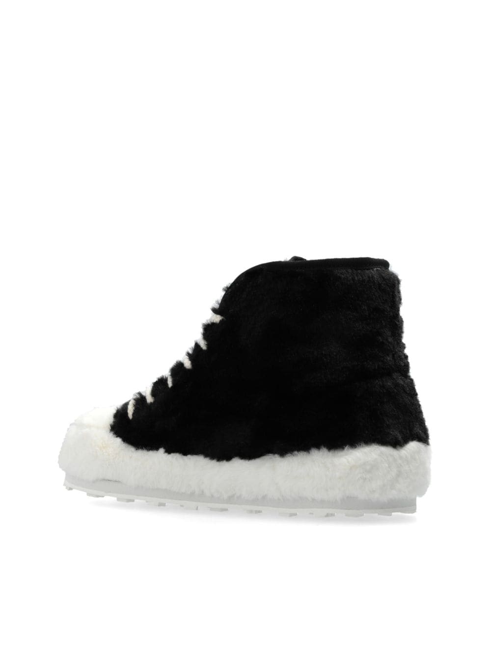 Shop Marni Teddy Lace-up Sneakers In Black