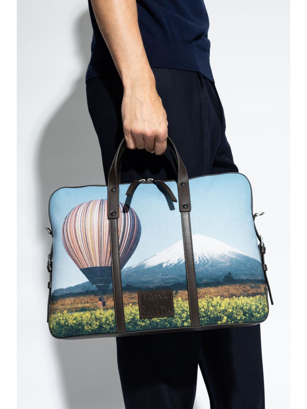 Paul Smith graphic-print briefcase - Blauw