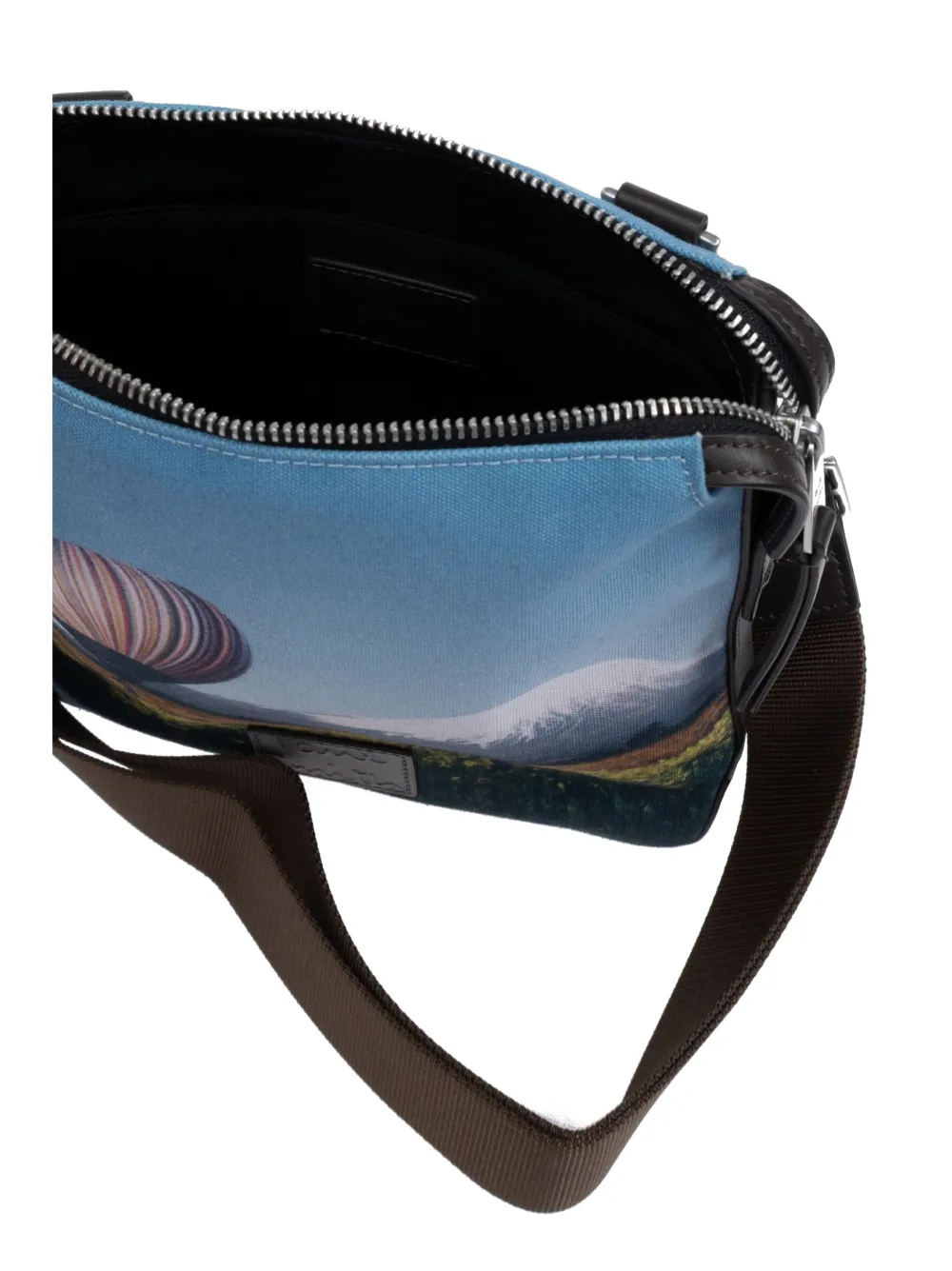 Paul Smith Stripe Balloon Mount Fuji'-print schoudertas Blauw