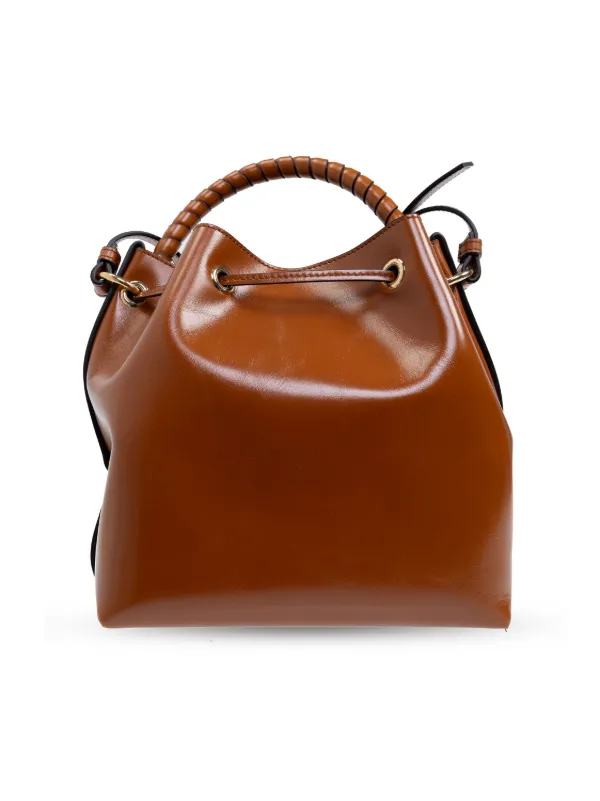 Chloe キー レザーバケットバッグ Chloé レザー バケットバッグ | ブラウン | FARFETCH JP