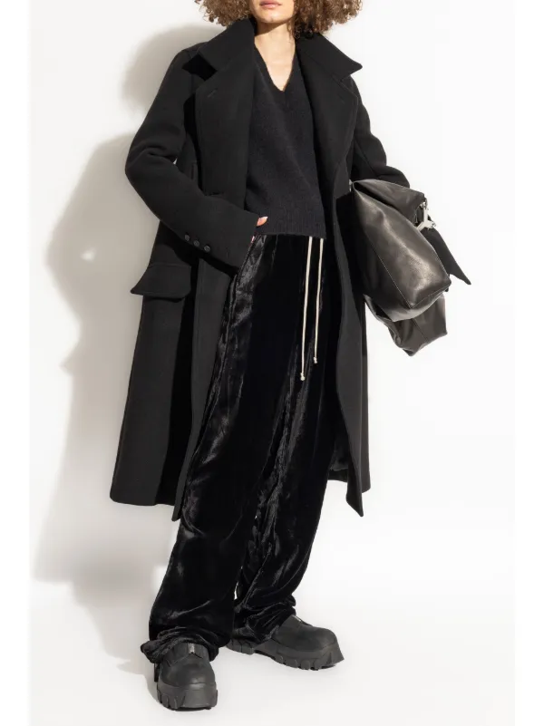 Rick Owens 14FW ウール　Vネックニット【L】薄手　ダークダスト Rick Owens 14FW ウール Vネックニット【L】薄手 ダークダスト