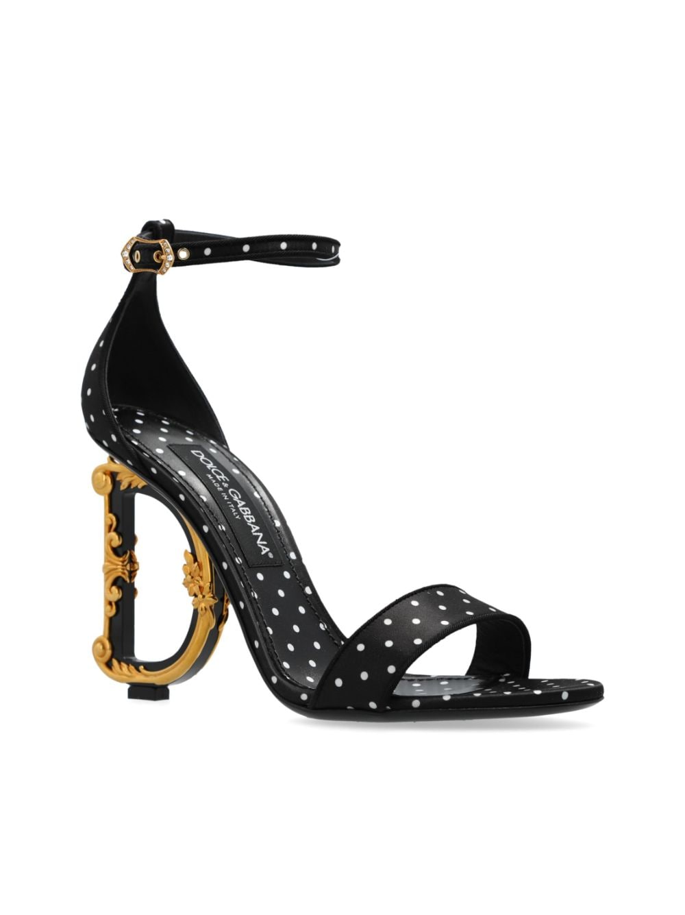 Dolce & Gabbana Baroque DG 105 mm sandalen Zwart