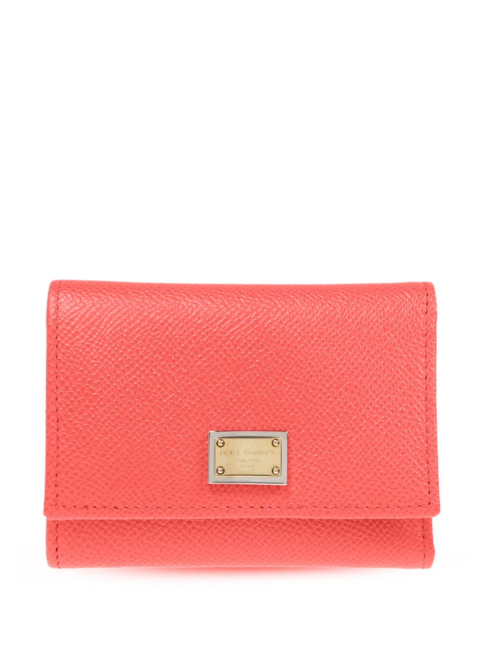 Dolce & Gabbana Portemonnaie mit Logo-Schild - Rot