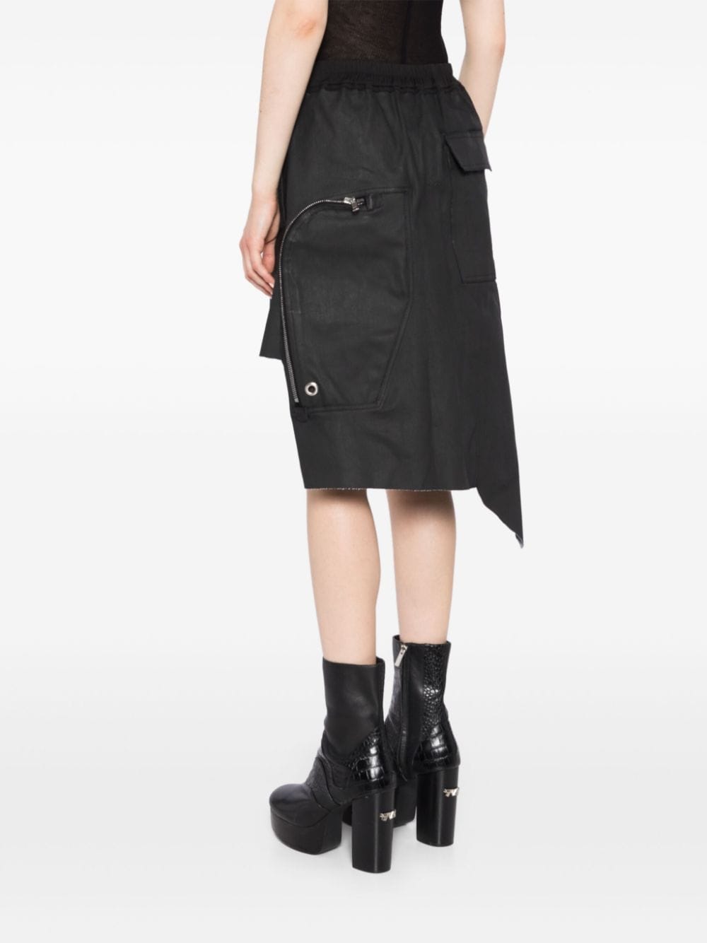 Shop Rick Owens Asymmetric Skirt In Black