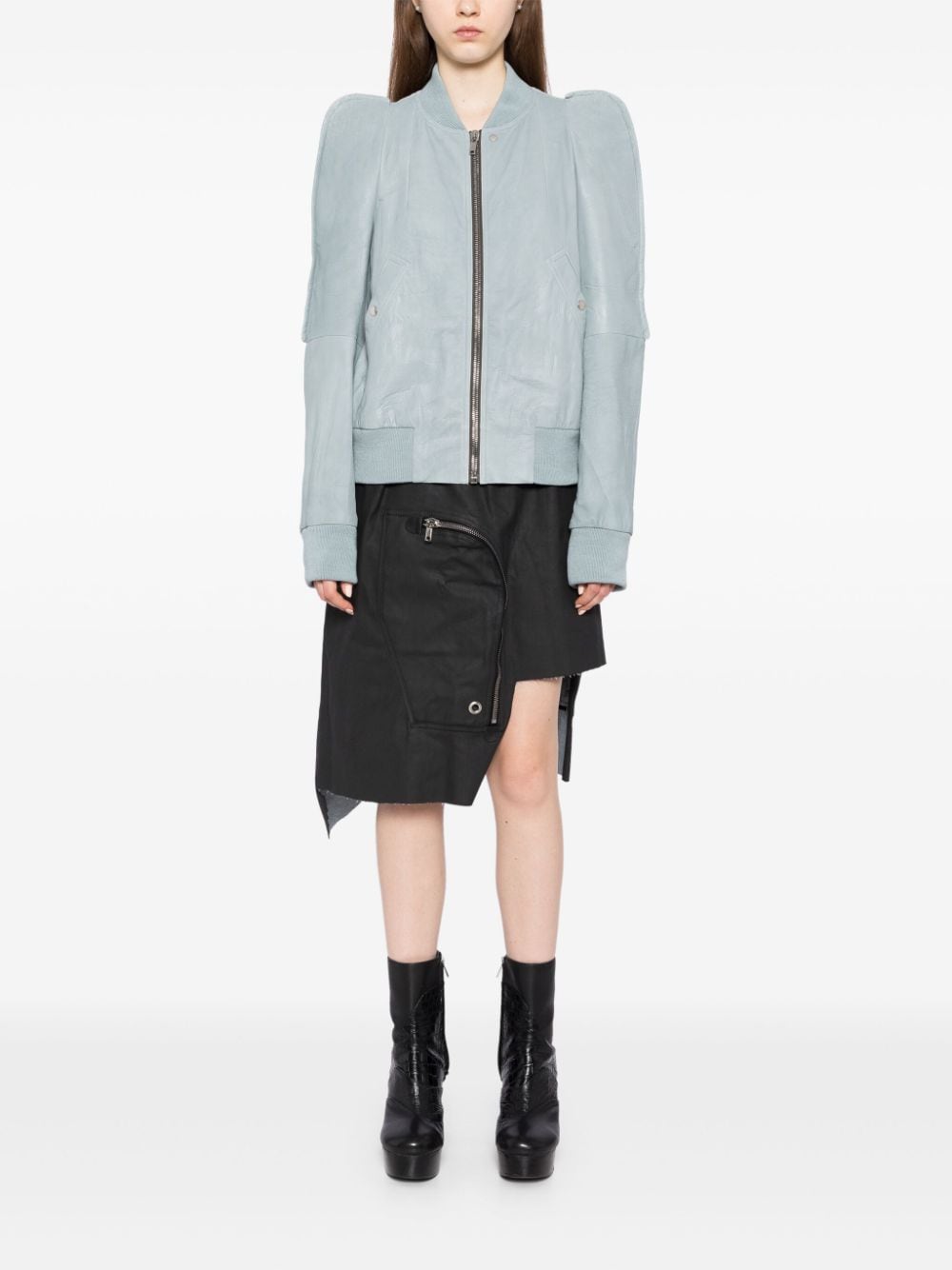 Rick Owens Leren jack - Blauw