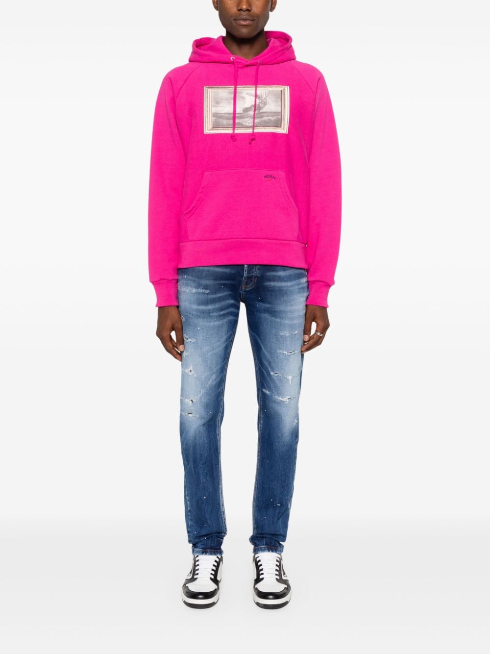 John Richmond Jeans met logoplakkaat - Blauw