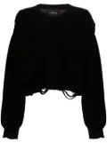 John Richmond Union Flag-embroidered jumper - Black