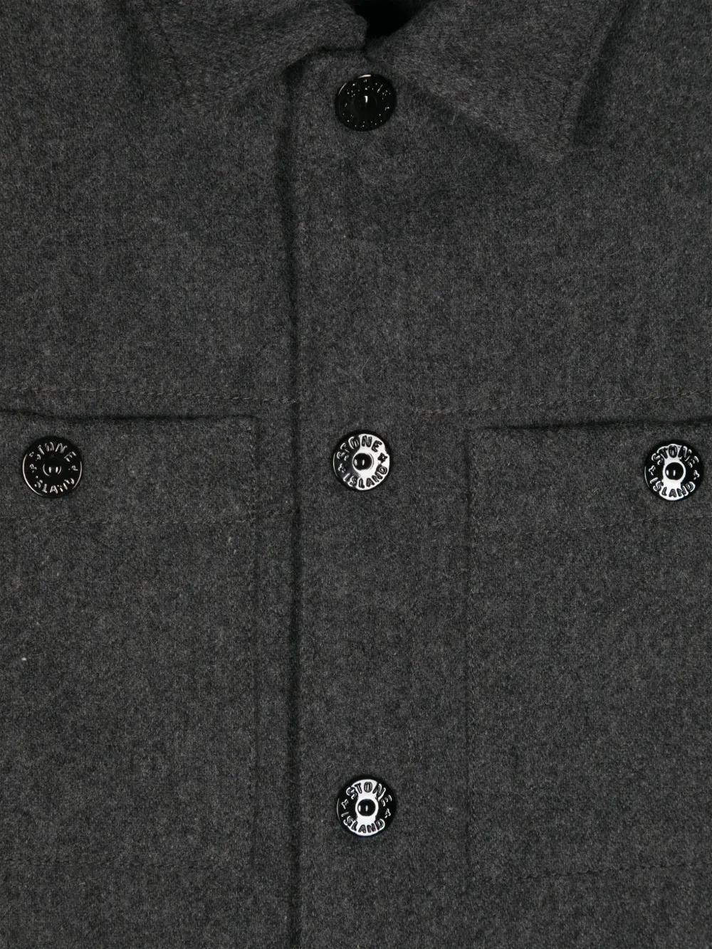 Stone Island Junior Shirtjack met Compass-patch Grijs