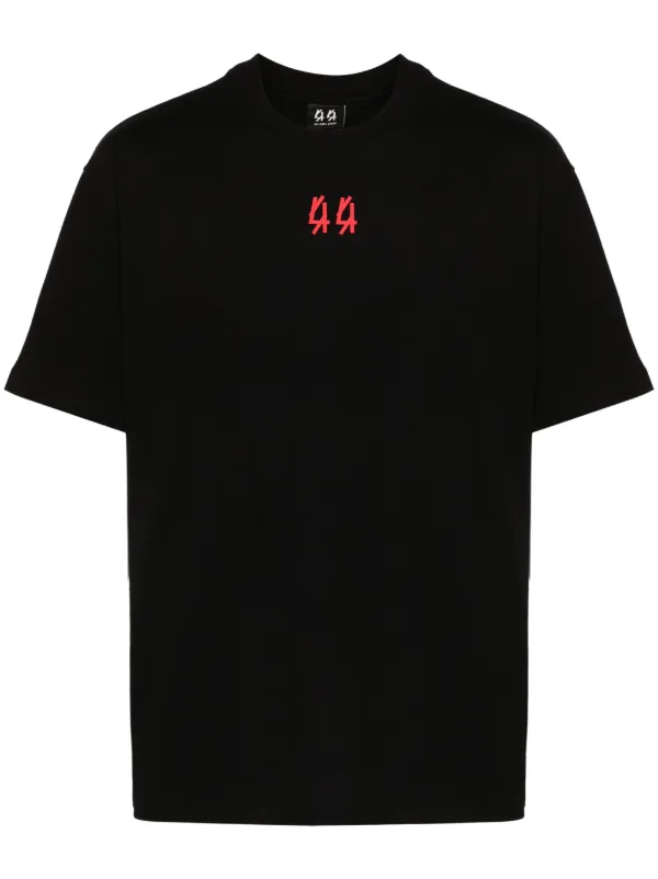 44 LABEL GROUP Camiseta Lasered De Algodão | Preto | FARFETCH BR