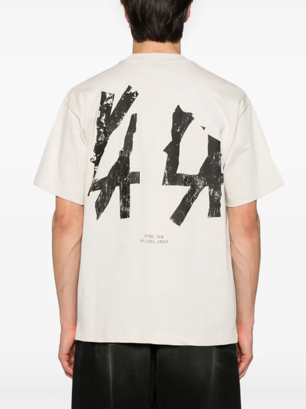 Tシャツ・カットソー 44 LABEL GROUP Men T-shirt White B0030556FA528 P397 44 LABEL GROUP Lasered Cotton T-shirt | Neutrals | FARFETCH