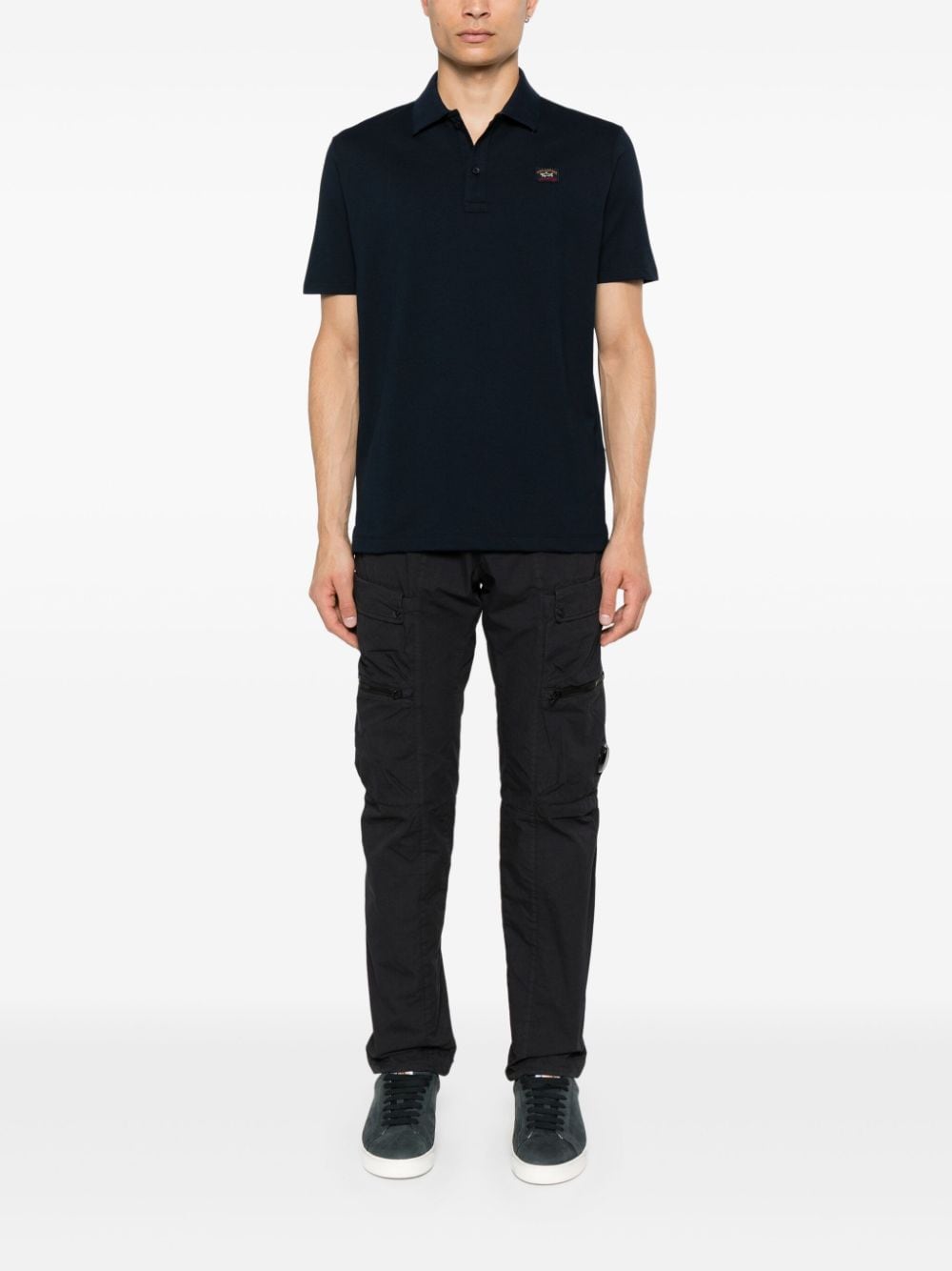 Paul & Shark Poloshirt met logopatch - Blauw