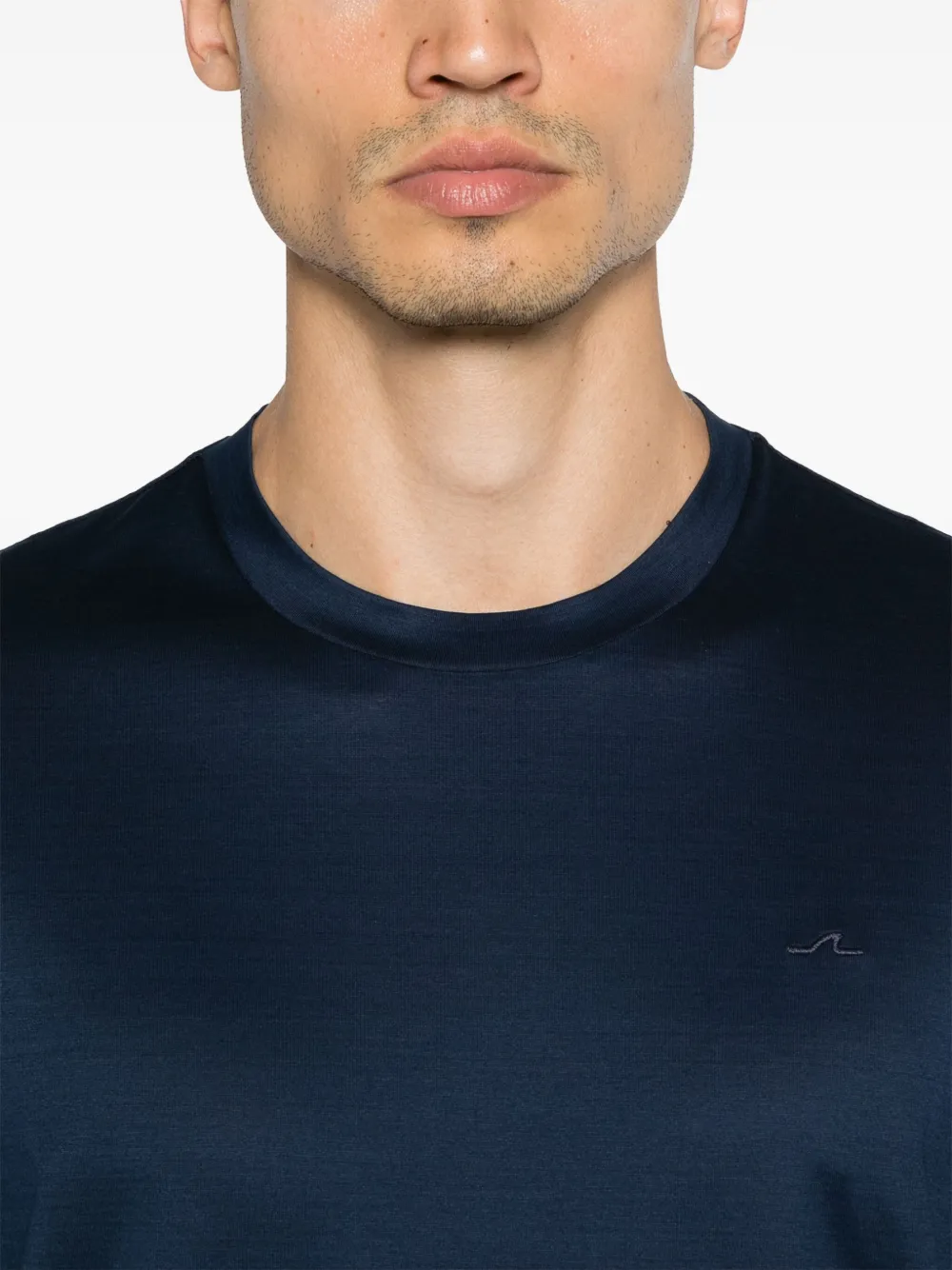 Paul & Shark Katoenen T-shirt met geborduurd logo Blauw