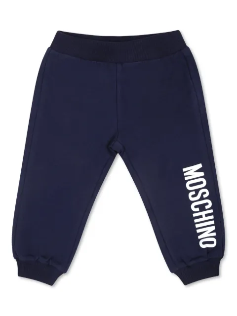 Moschino Kids بنطال رياضي قطن مرن بطبعة شعار الماركة