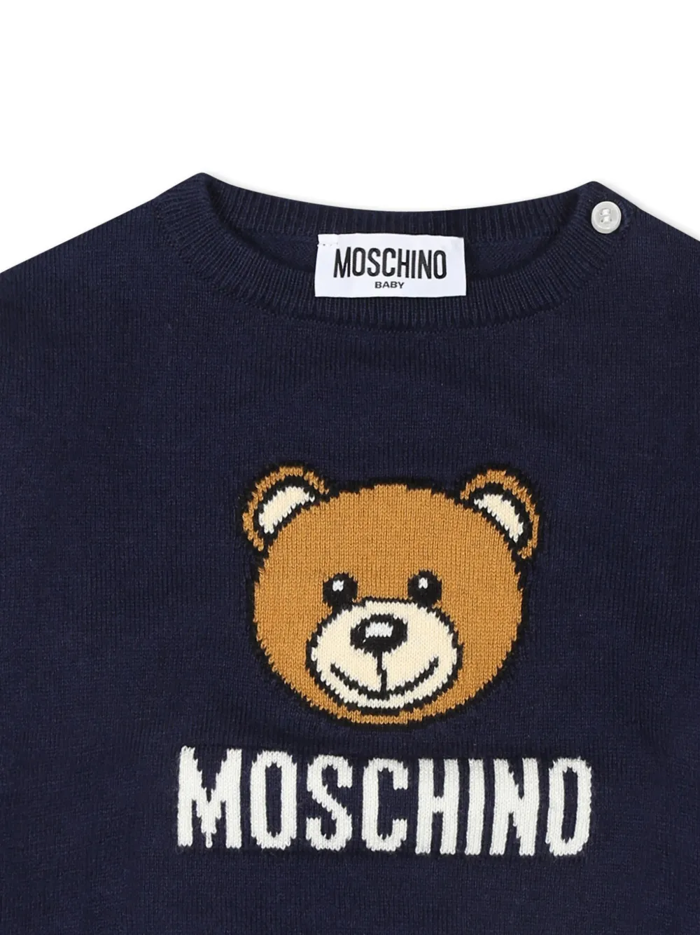 Moschino Kids Trui met logo Blauw